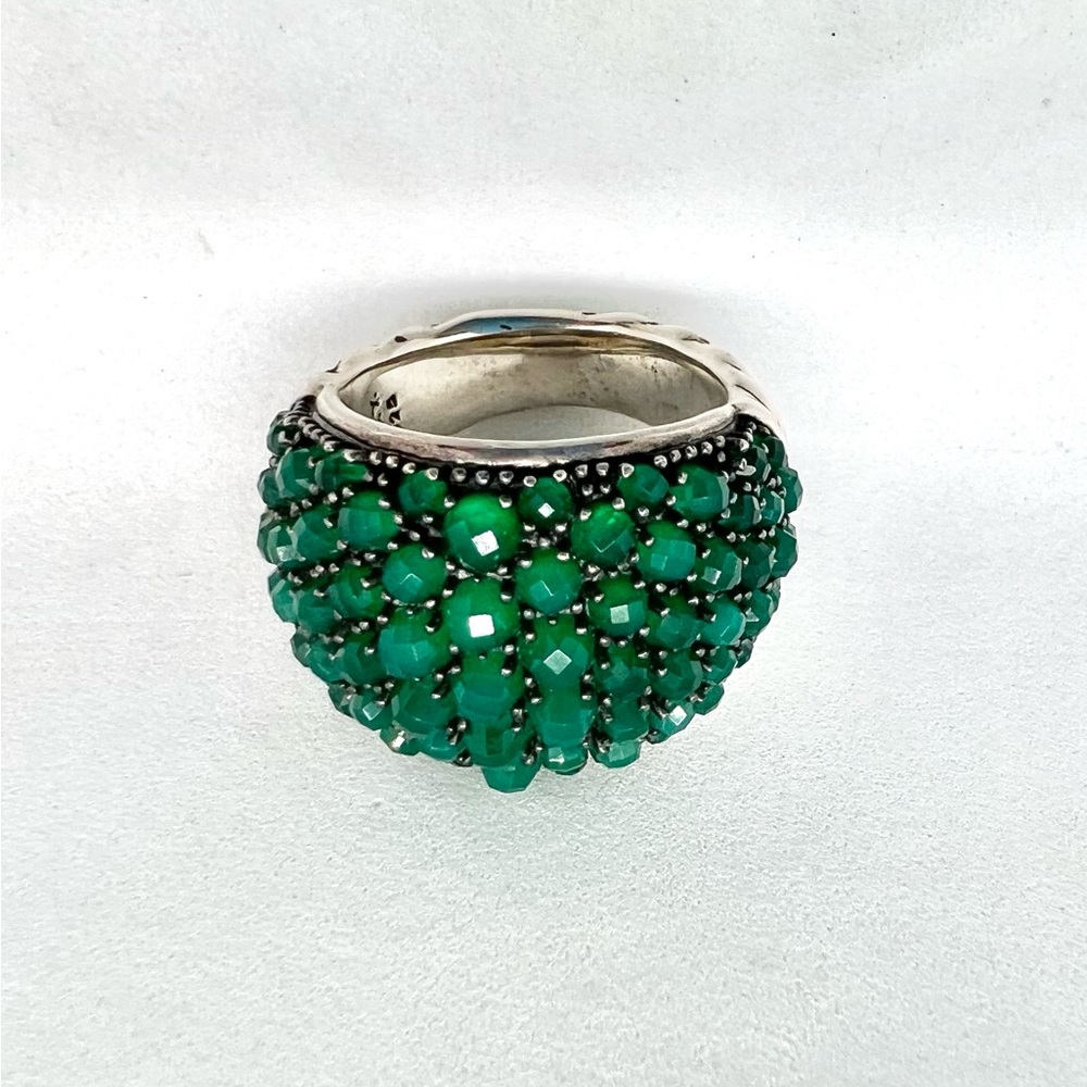 David Yurman Osetra Berries Ring With Green Onyx - Picture 7 of 16